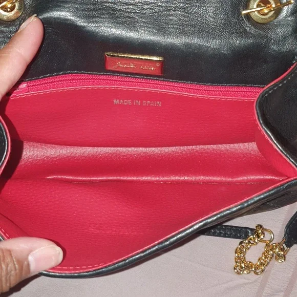 Judith Leiber Black Leather Quilted Mini Bag - Picture 7 of 14